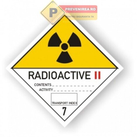 Eticheta pentru material radioactiv